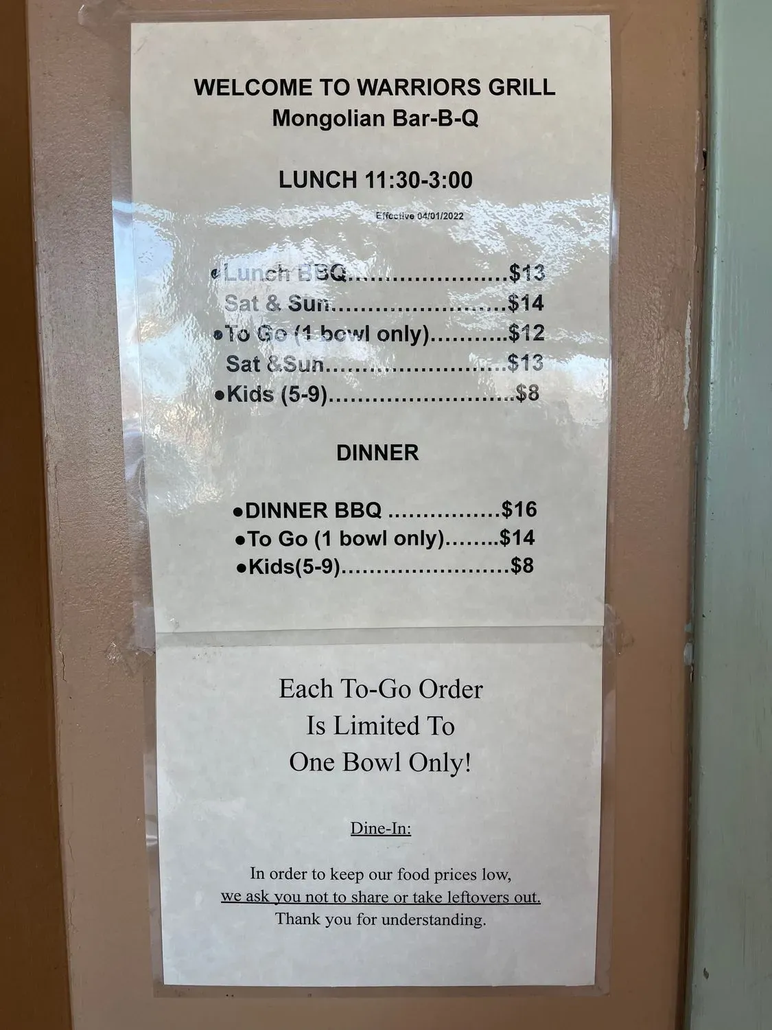 Menu 1