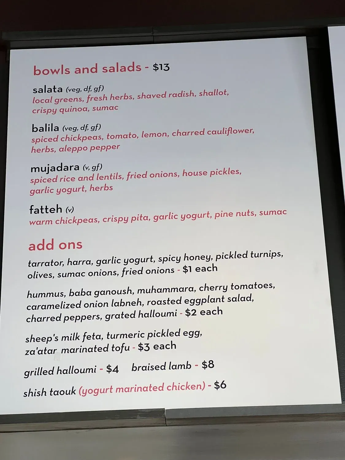 Menu 1