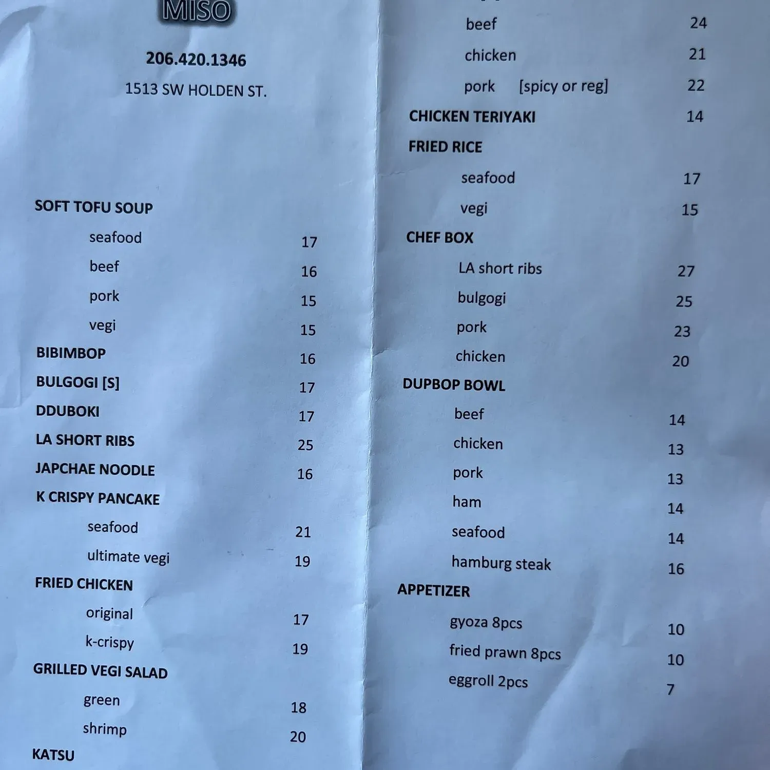 Menu 1