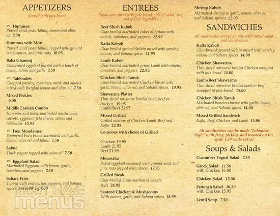 Menu 1