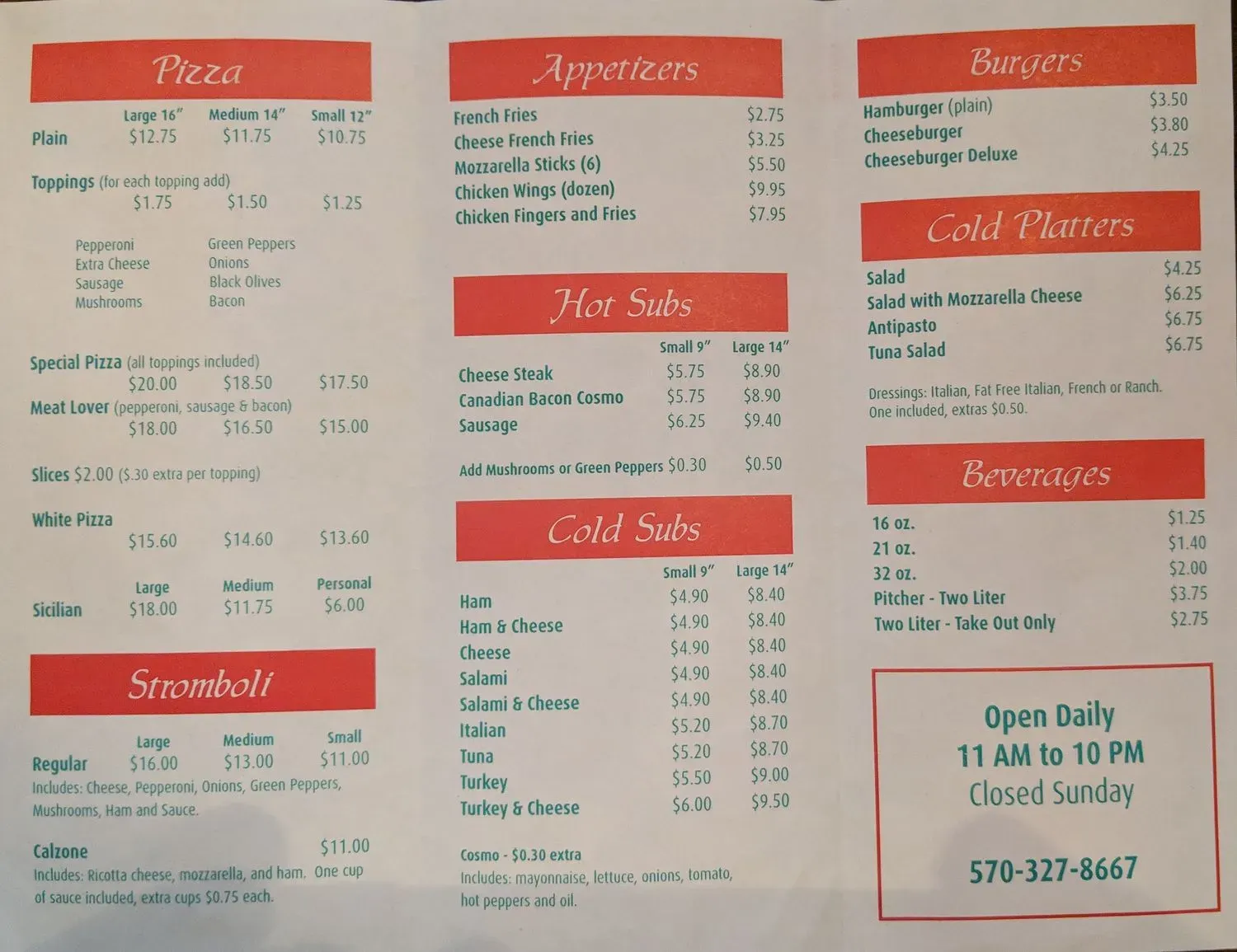 Menu 1