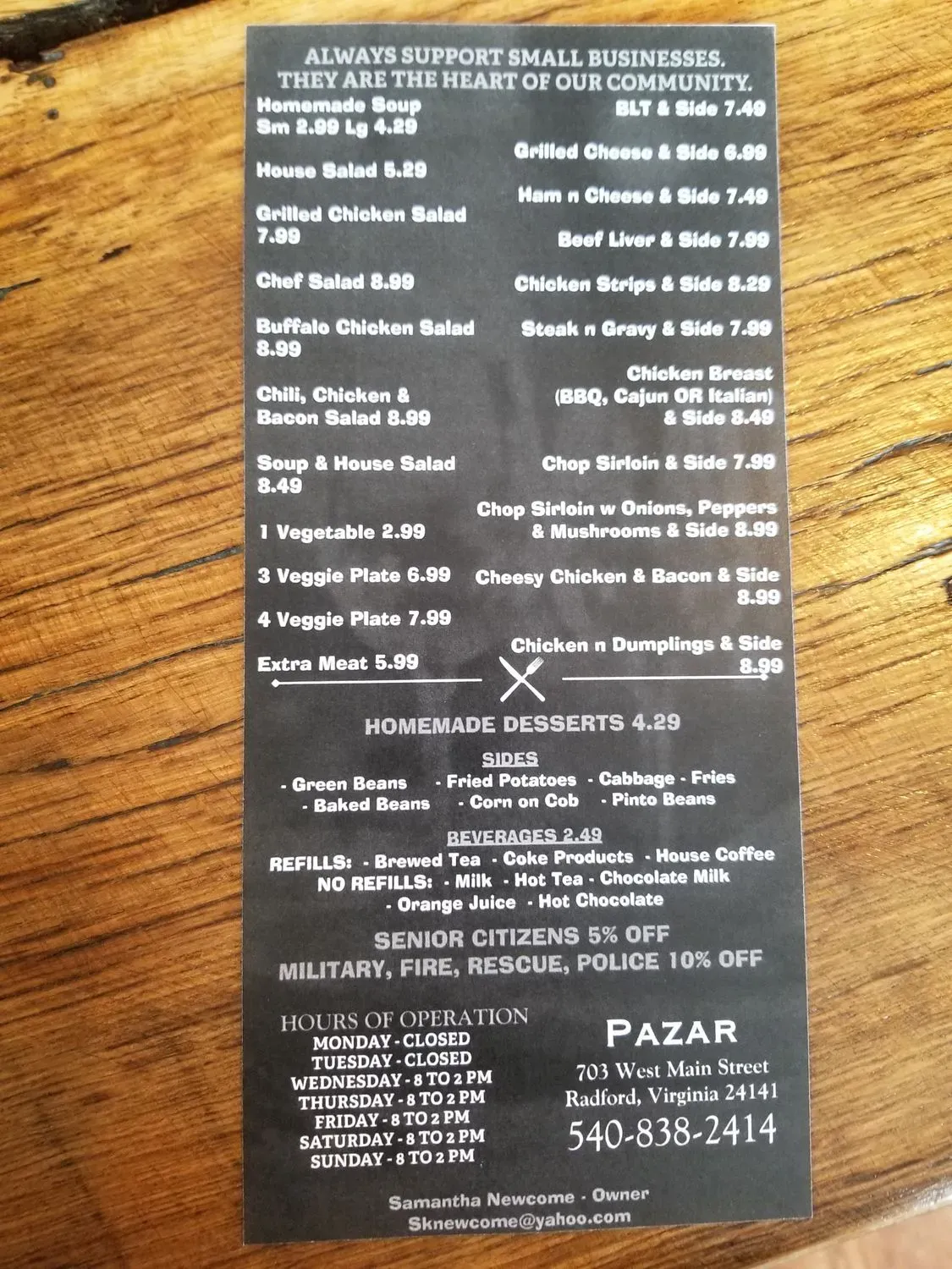 Menu 6