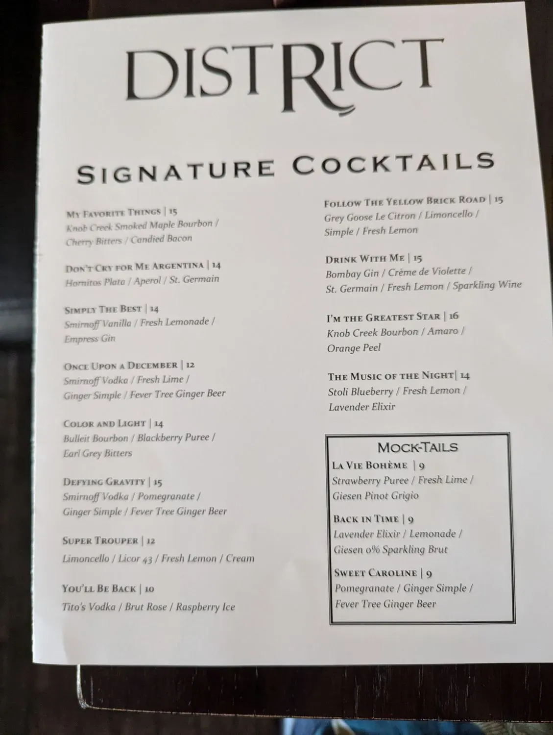 Menu 1