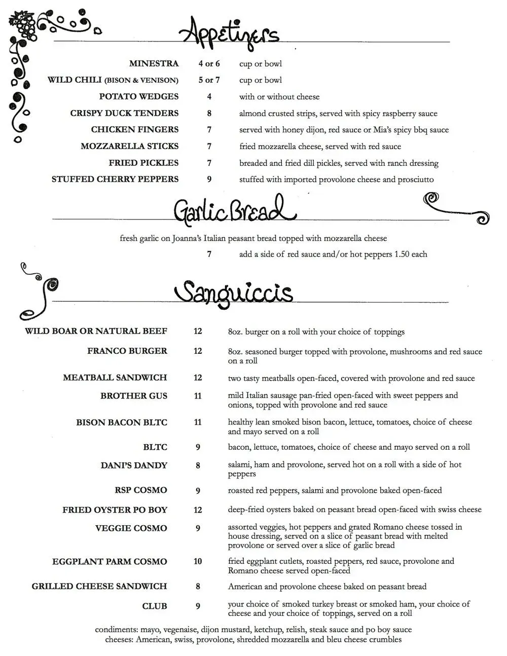 Menu 1