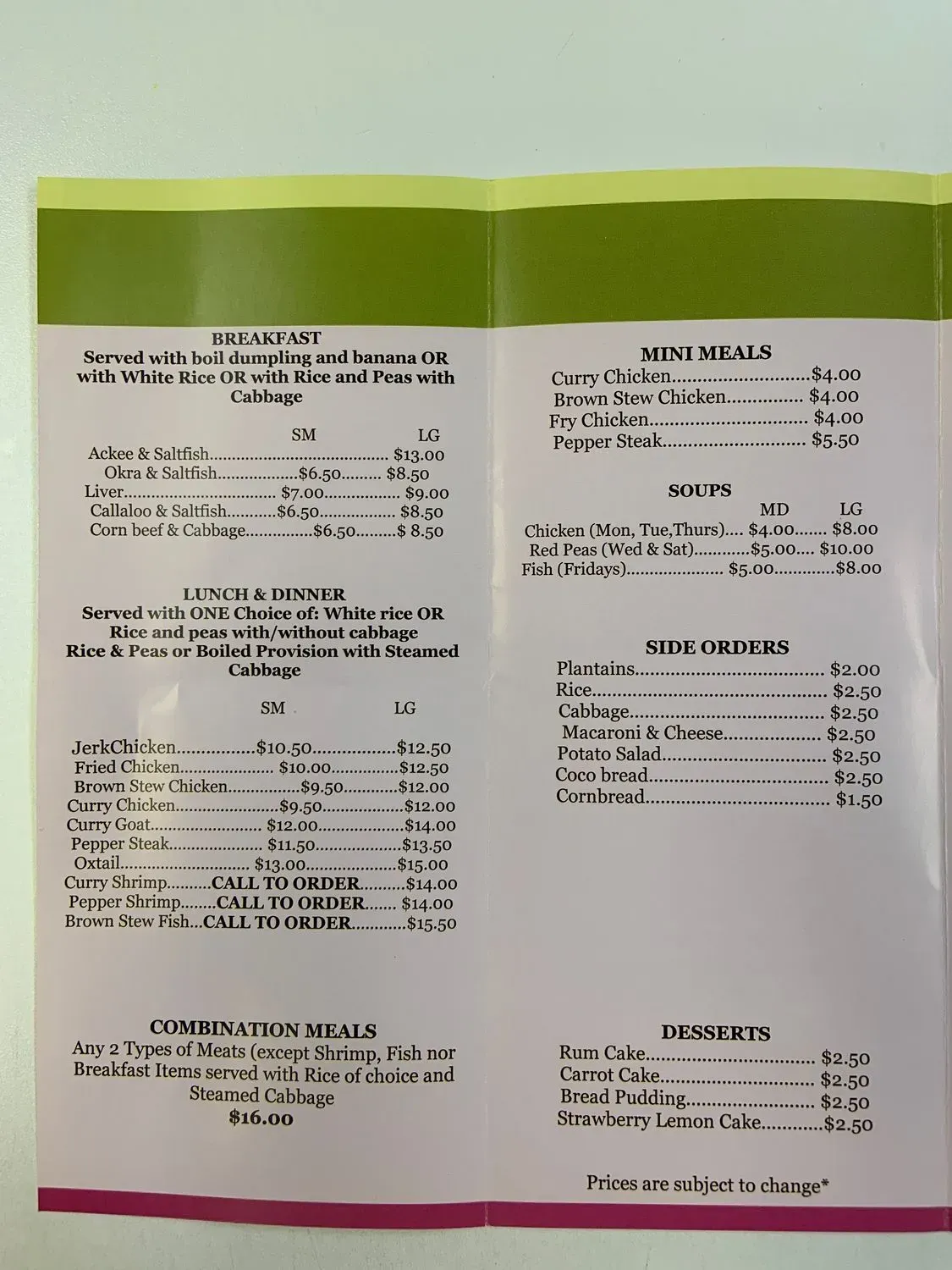 Menu 1