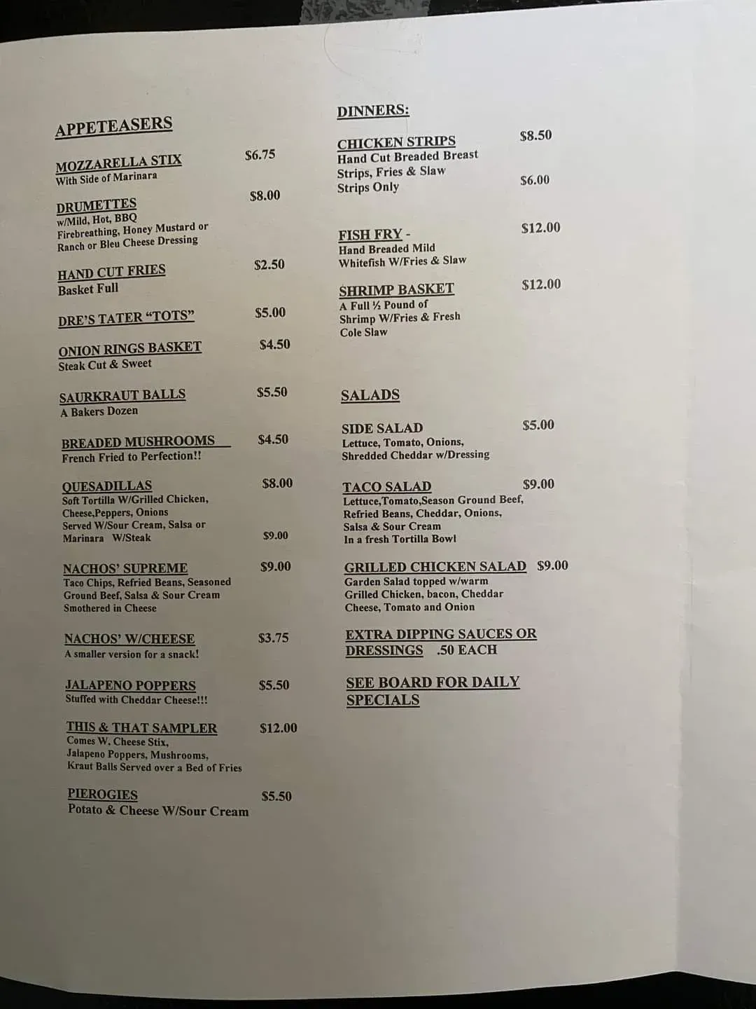 Menu 1