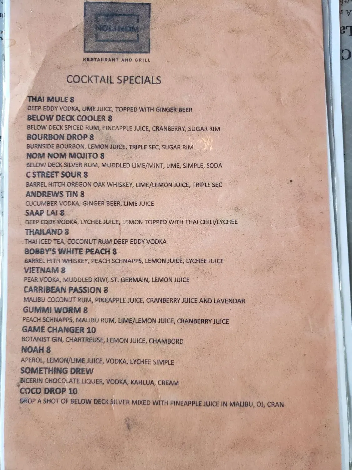 Menu 5