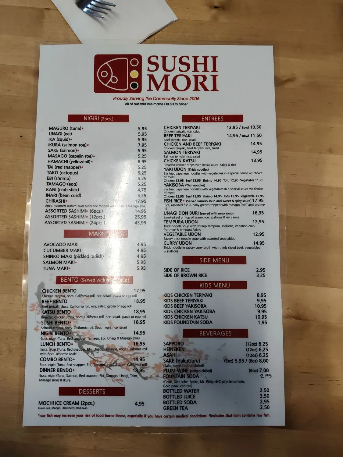 Menu 1