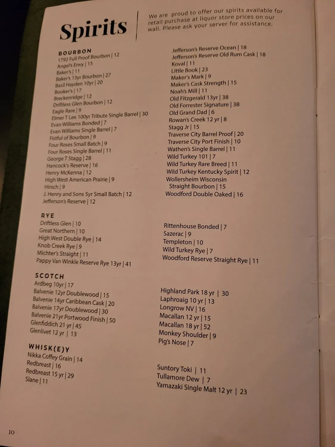 Merchant Madison Menu - Updated October 2025