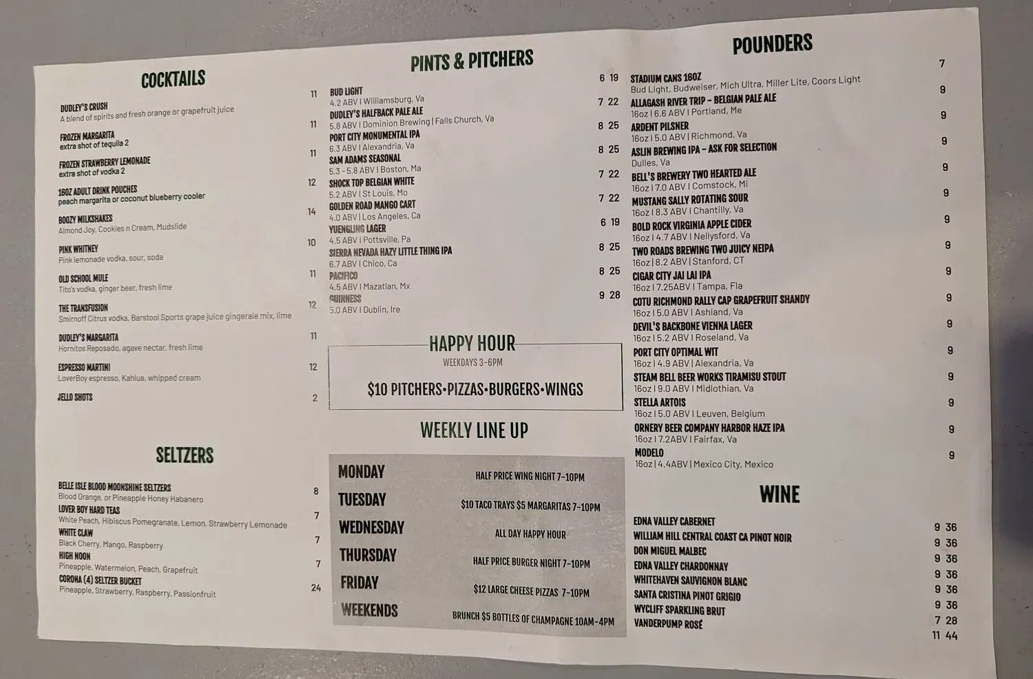 Menu 1