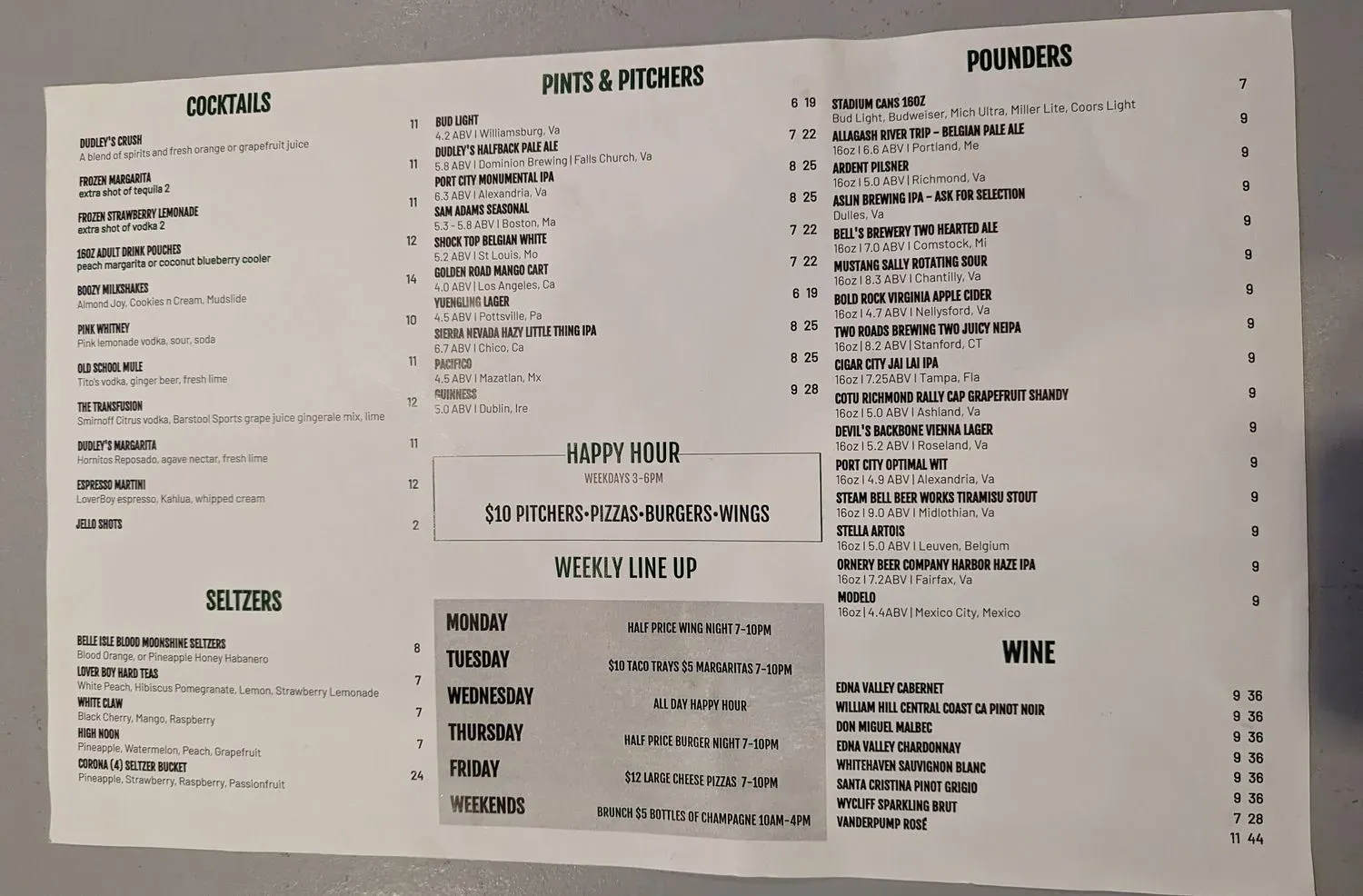 Menu 1