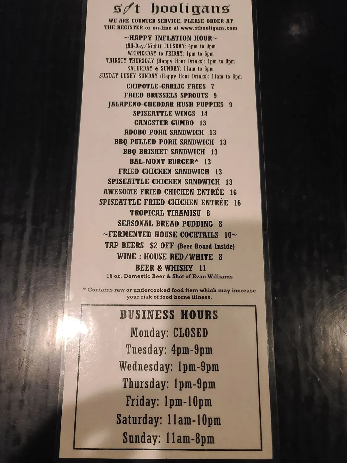 Menu 5