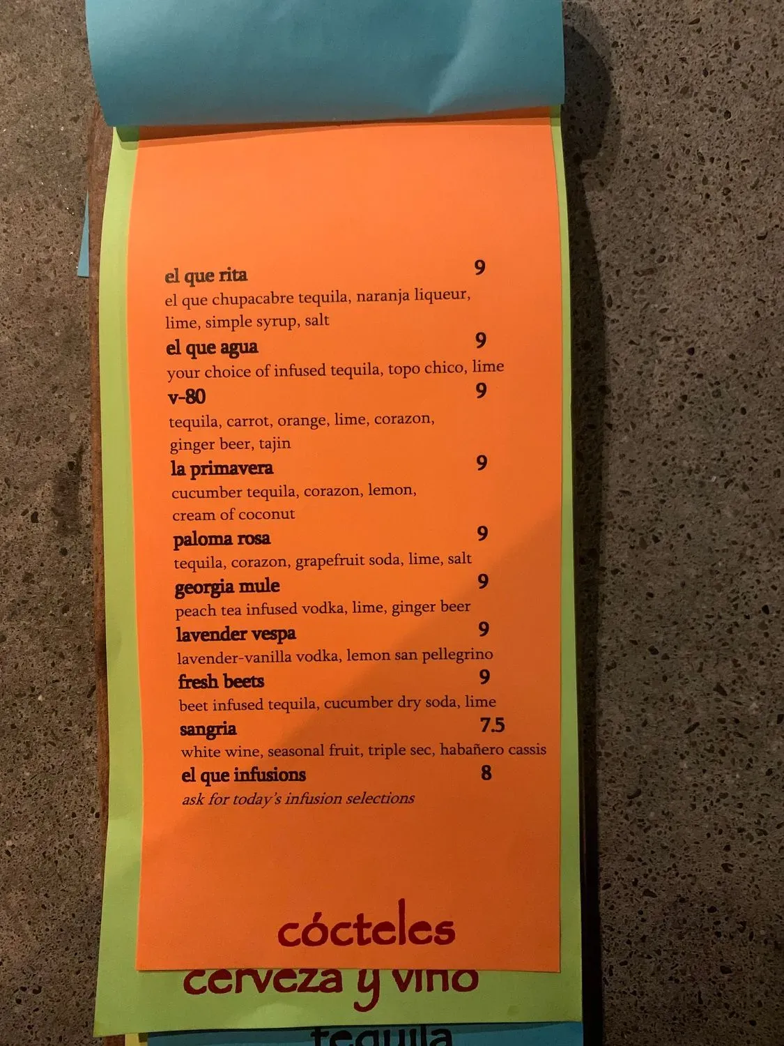 Menu 5