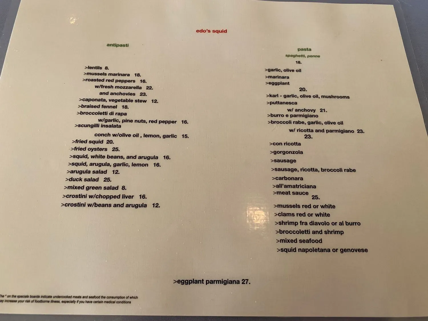 Menu 5