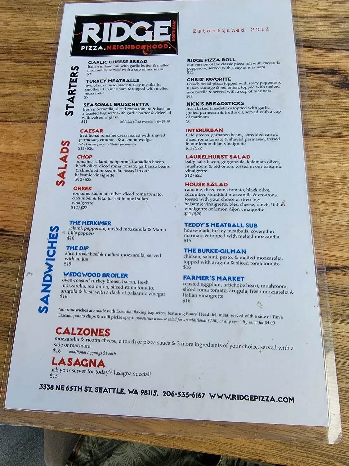 Menu 1