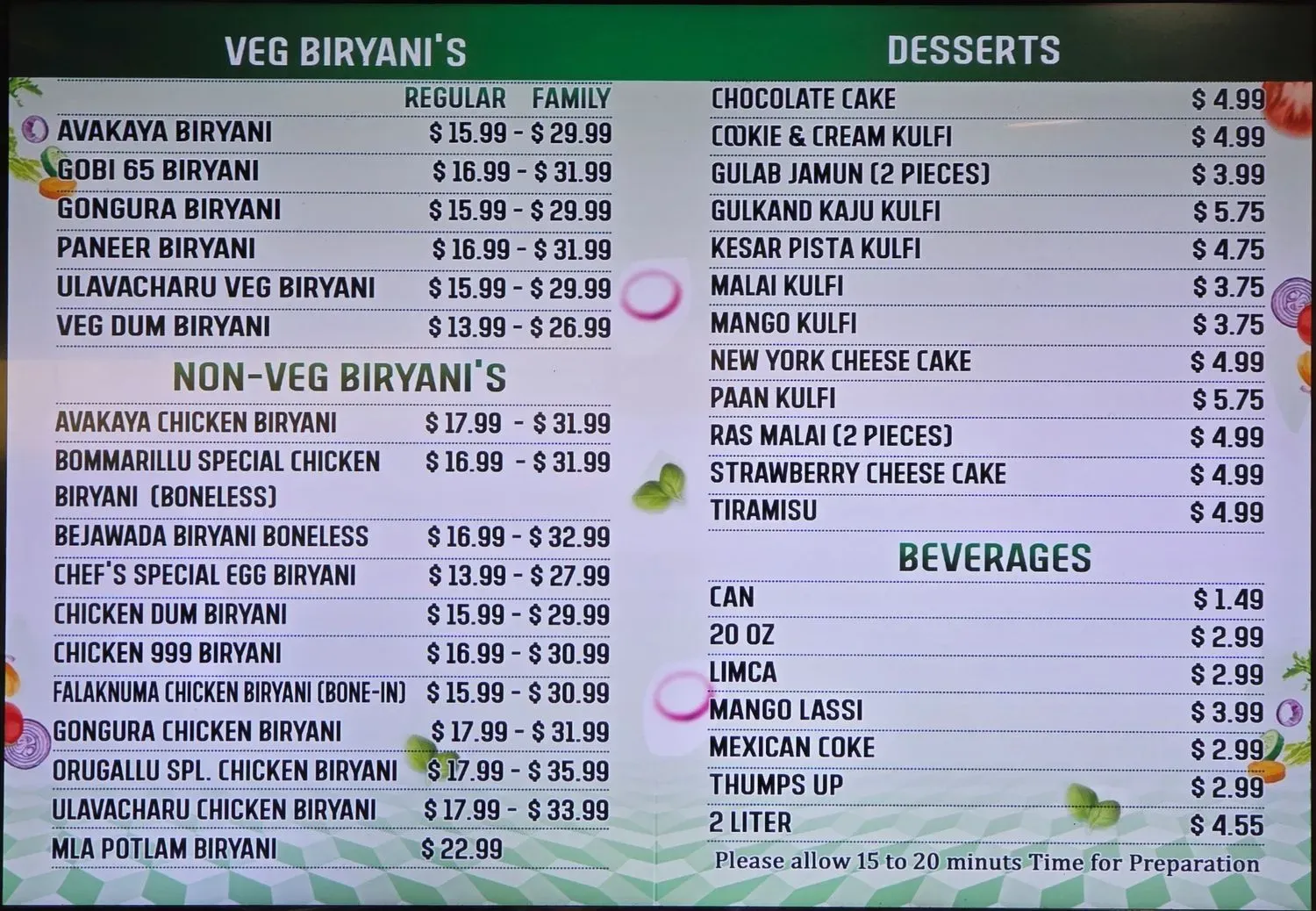 Menu 2