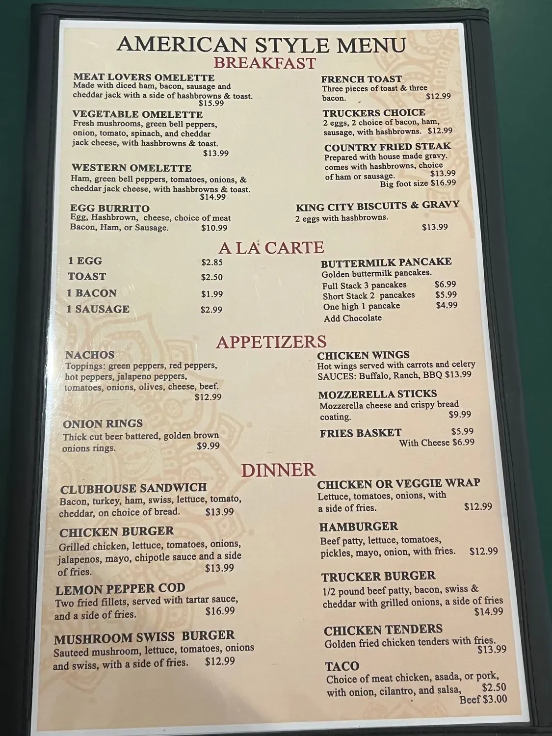 Menu 1