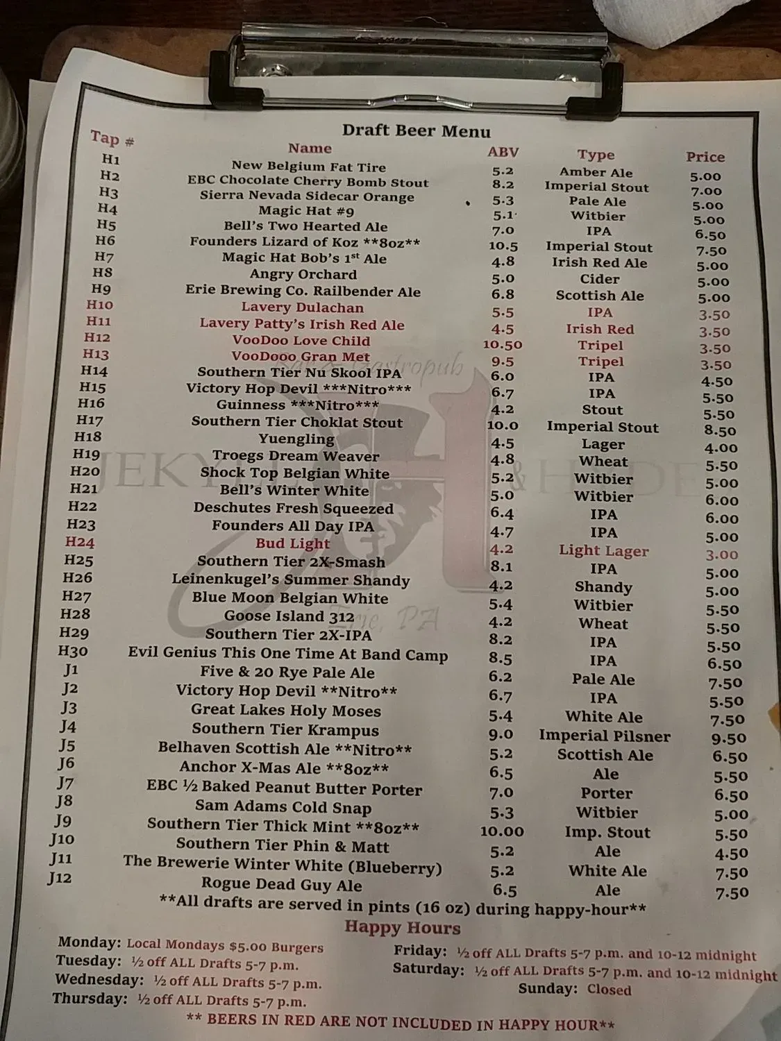 Menu 1