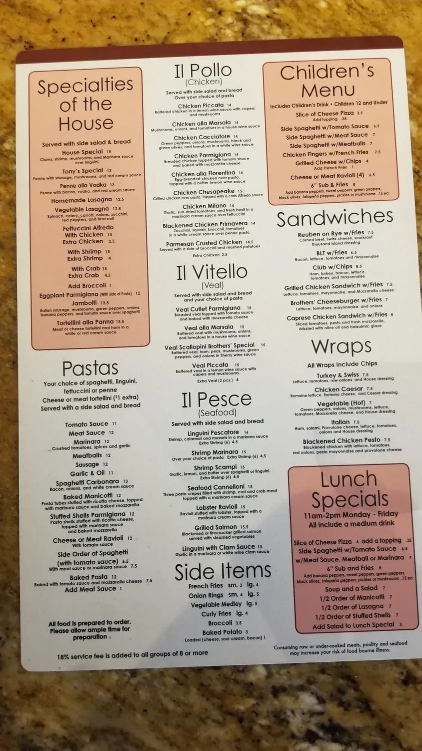 Menu 1