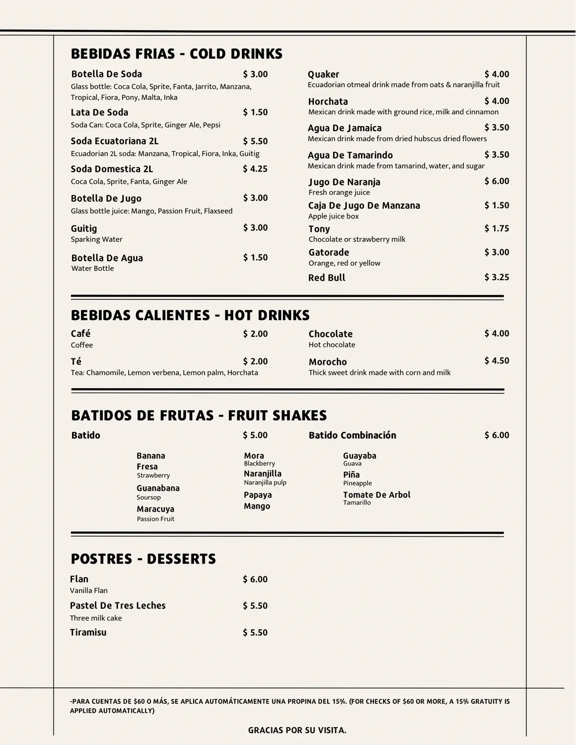 Menu 2