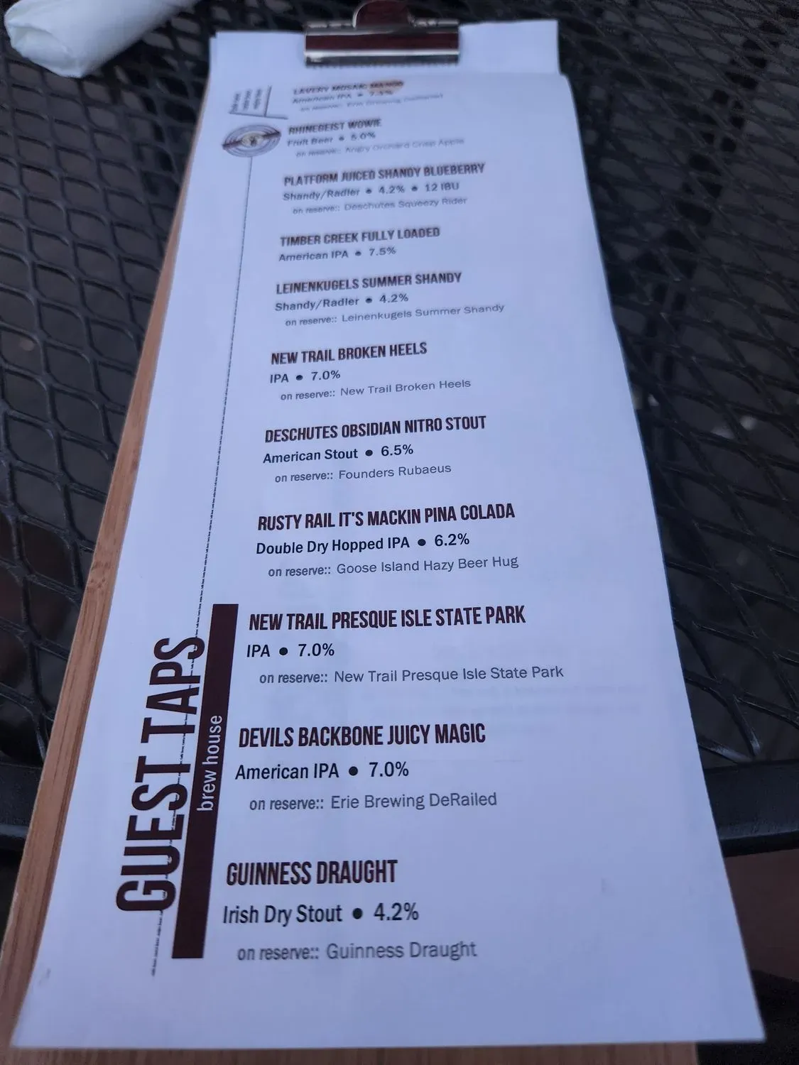 Menu 5