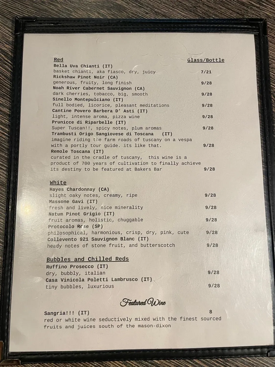 Menu 1