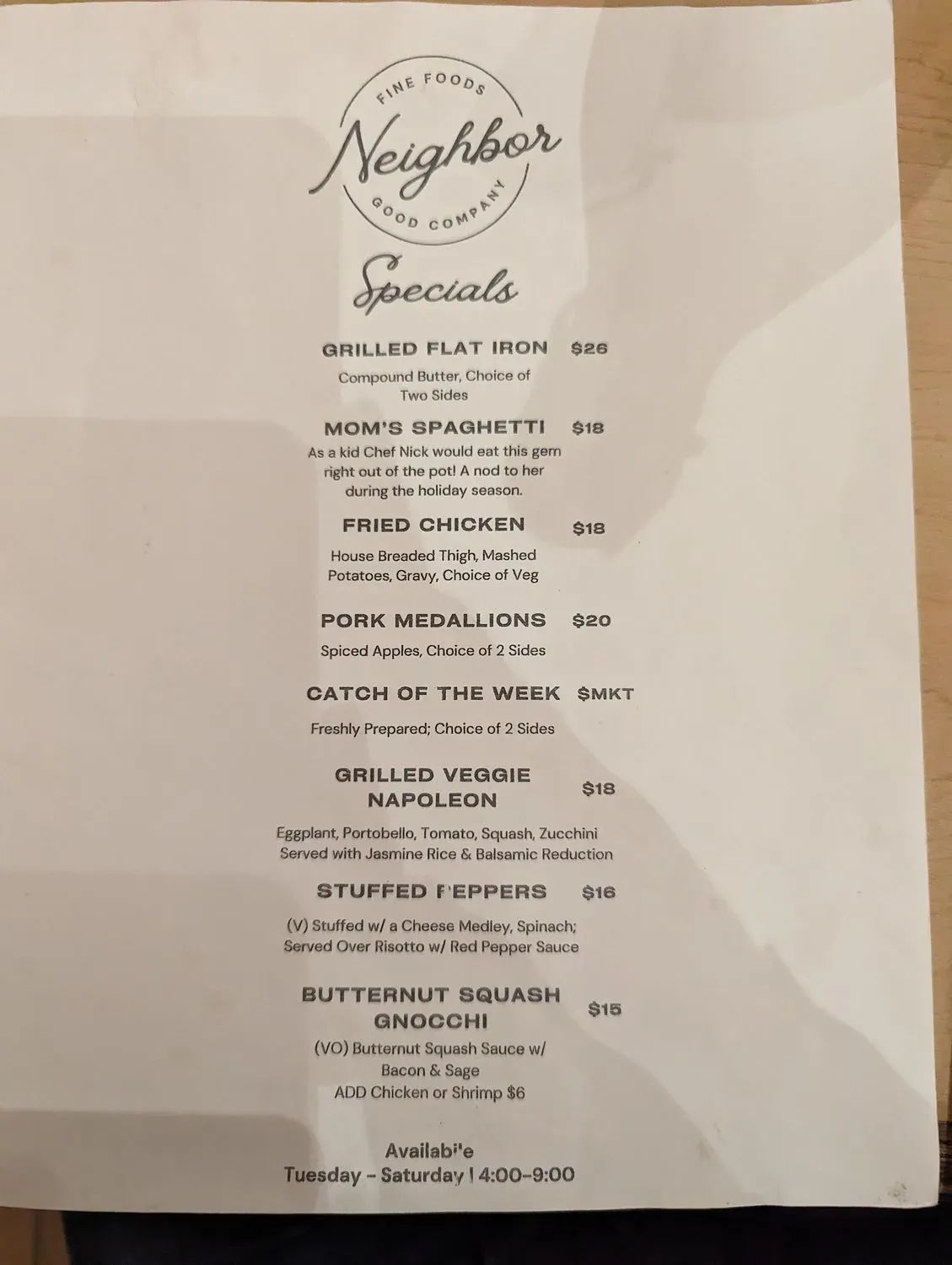 Menu 4