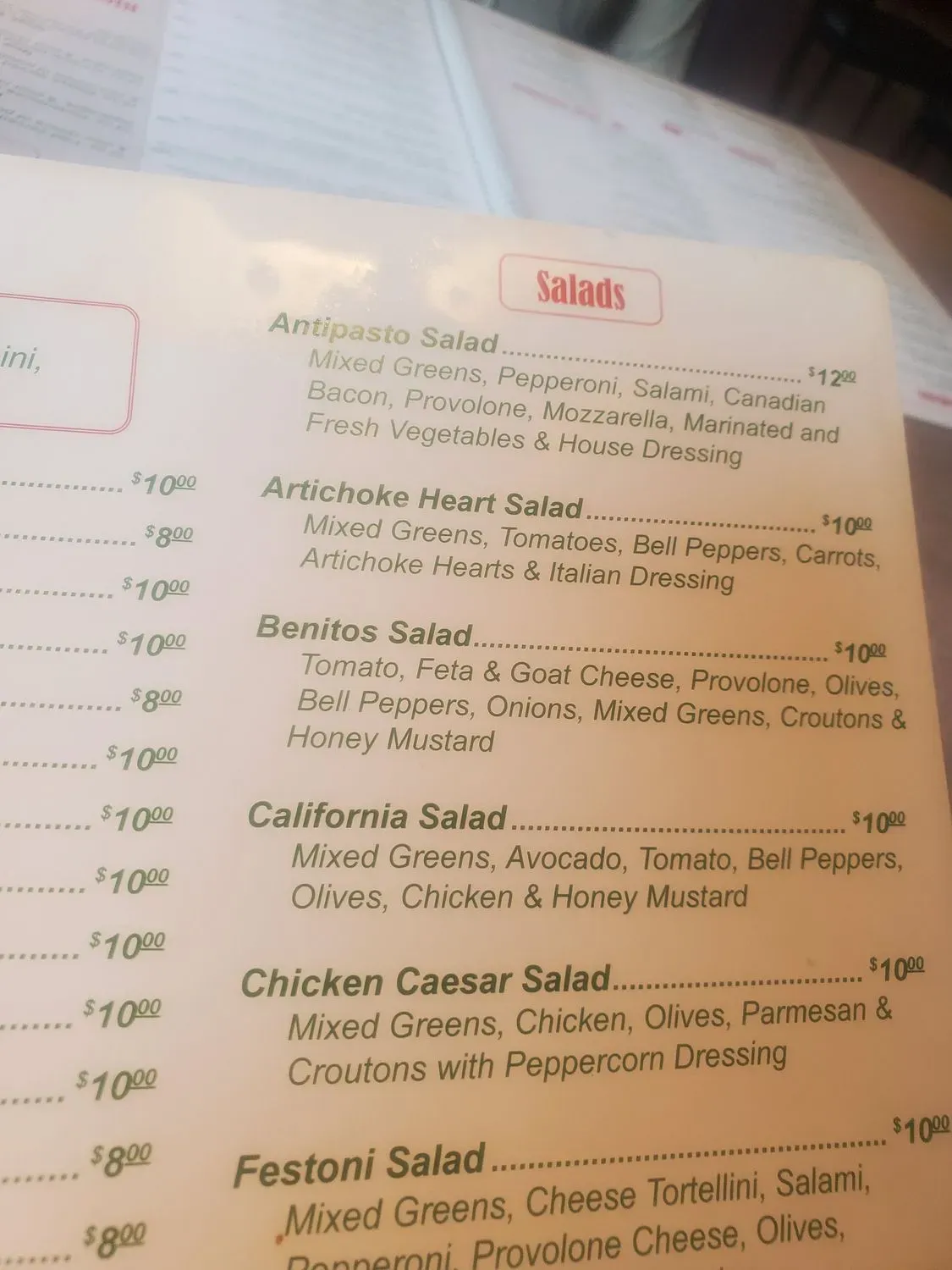 Menu 1