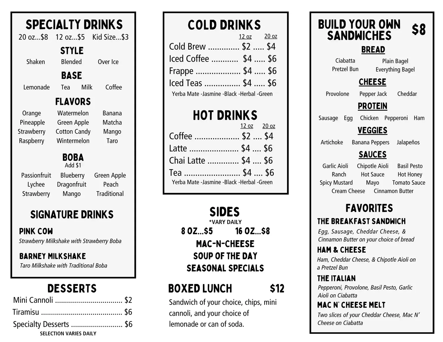 Menu 1