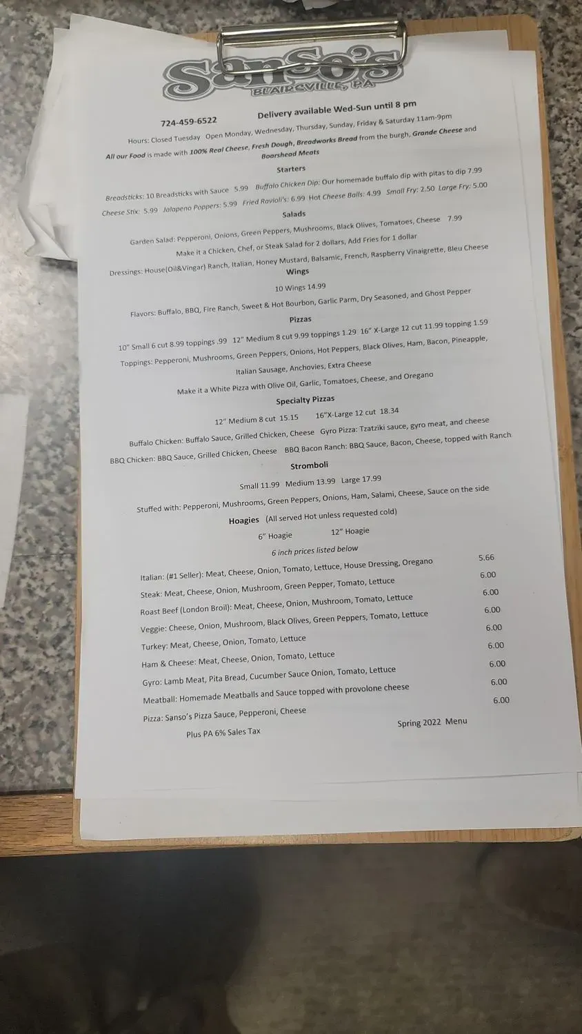 Menu 1