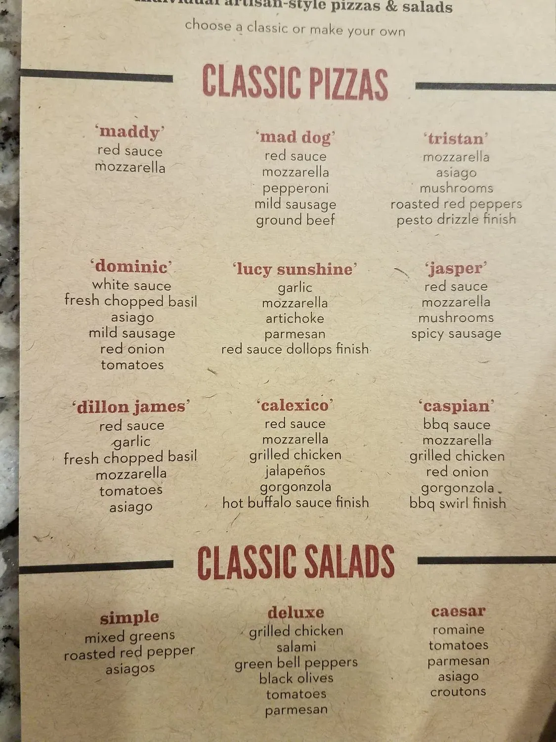 Menu 5