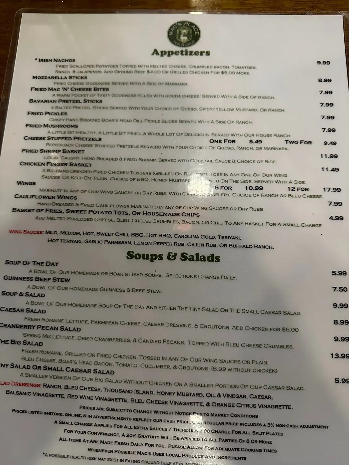 Menu 6