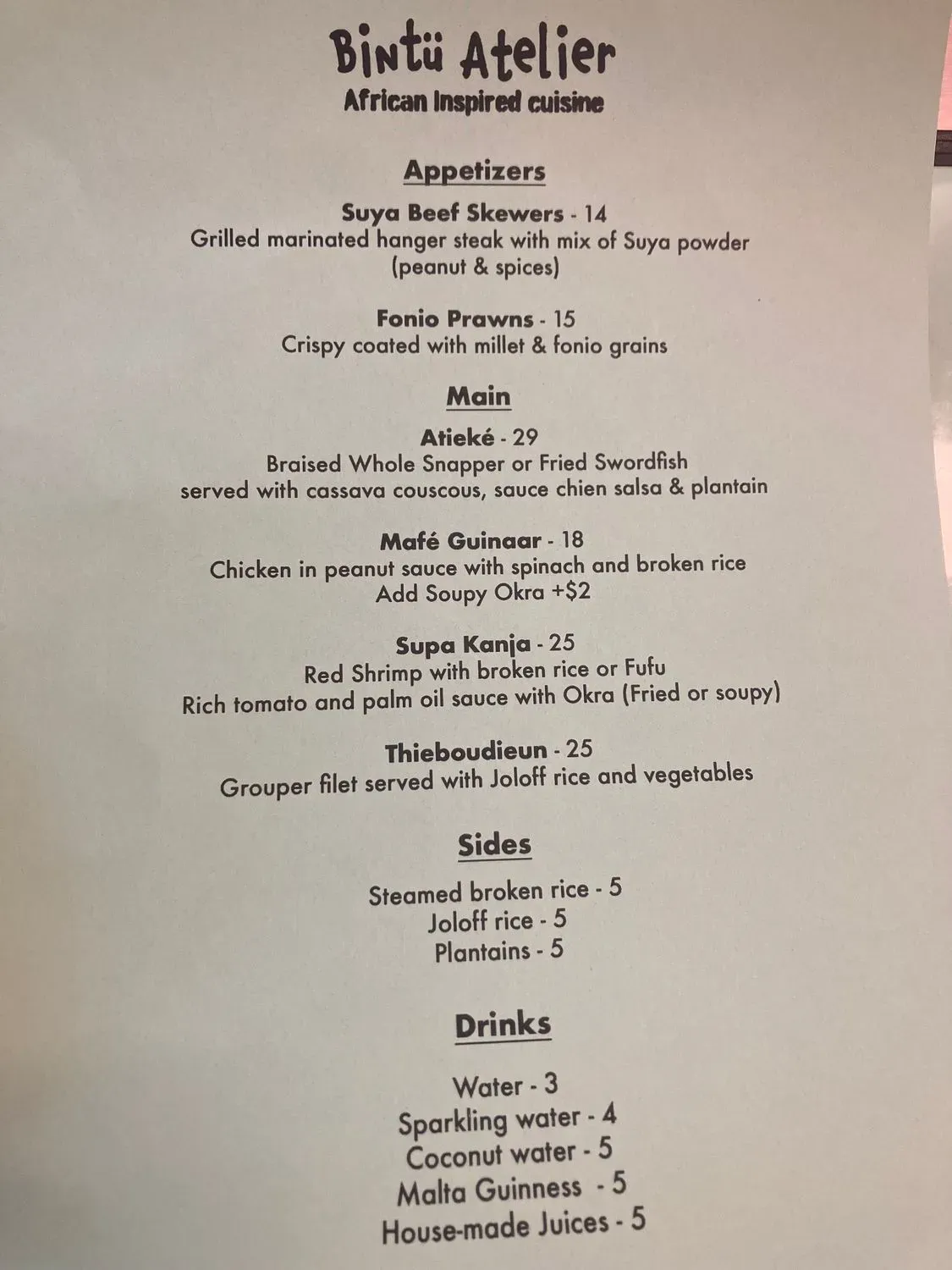 Menu 1