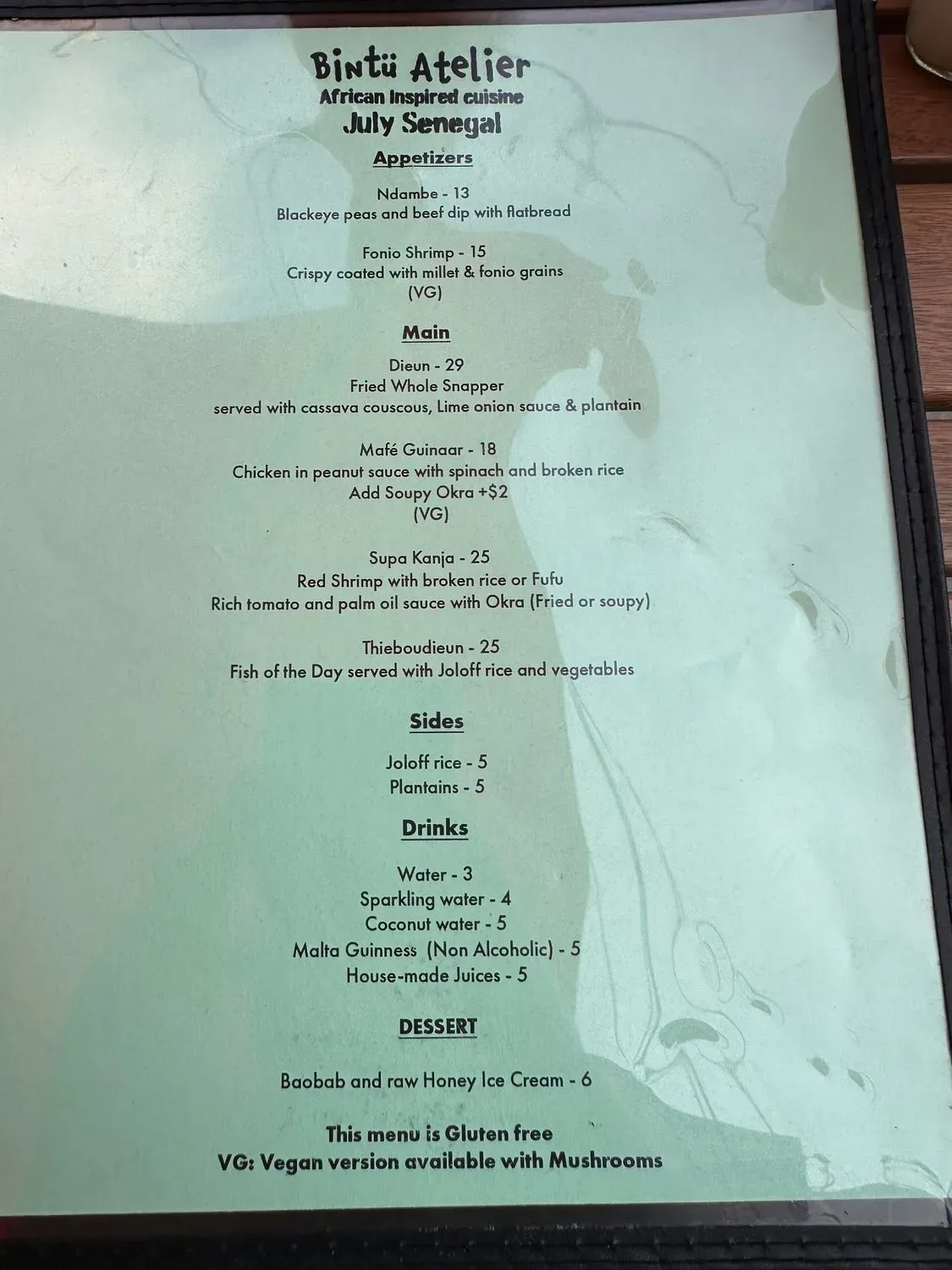 Menu 5