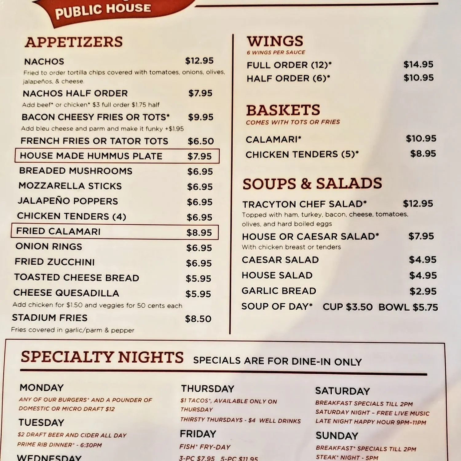 Menu 1