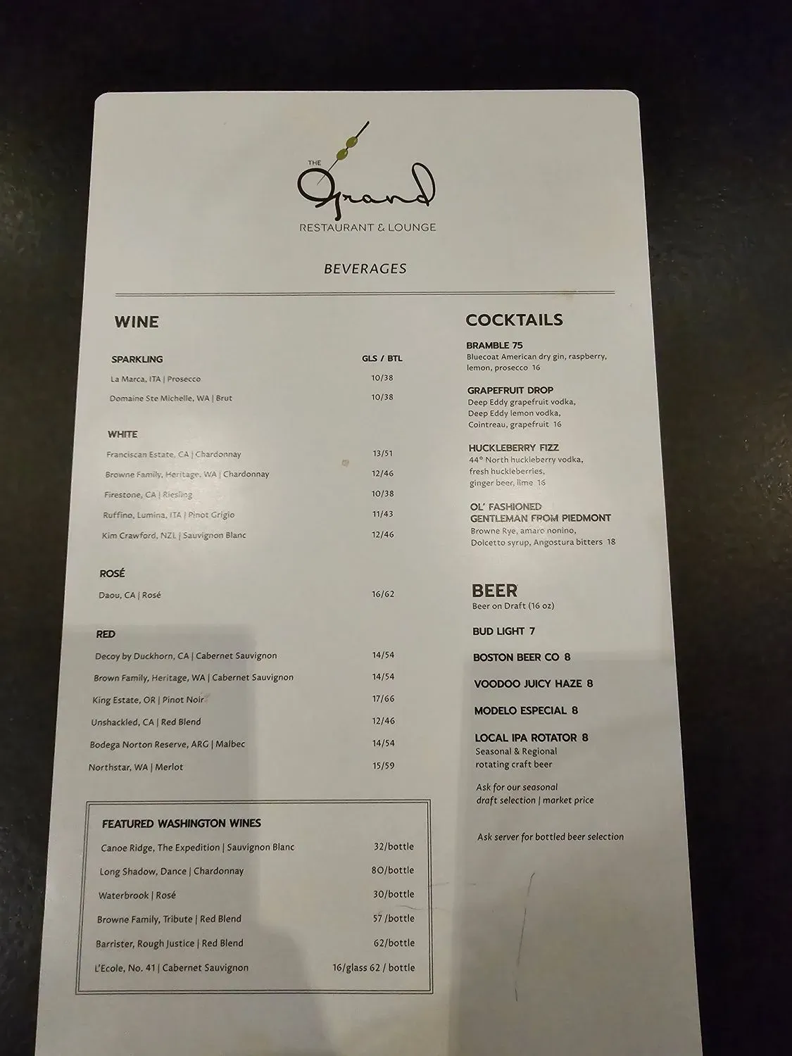 Menu 1