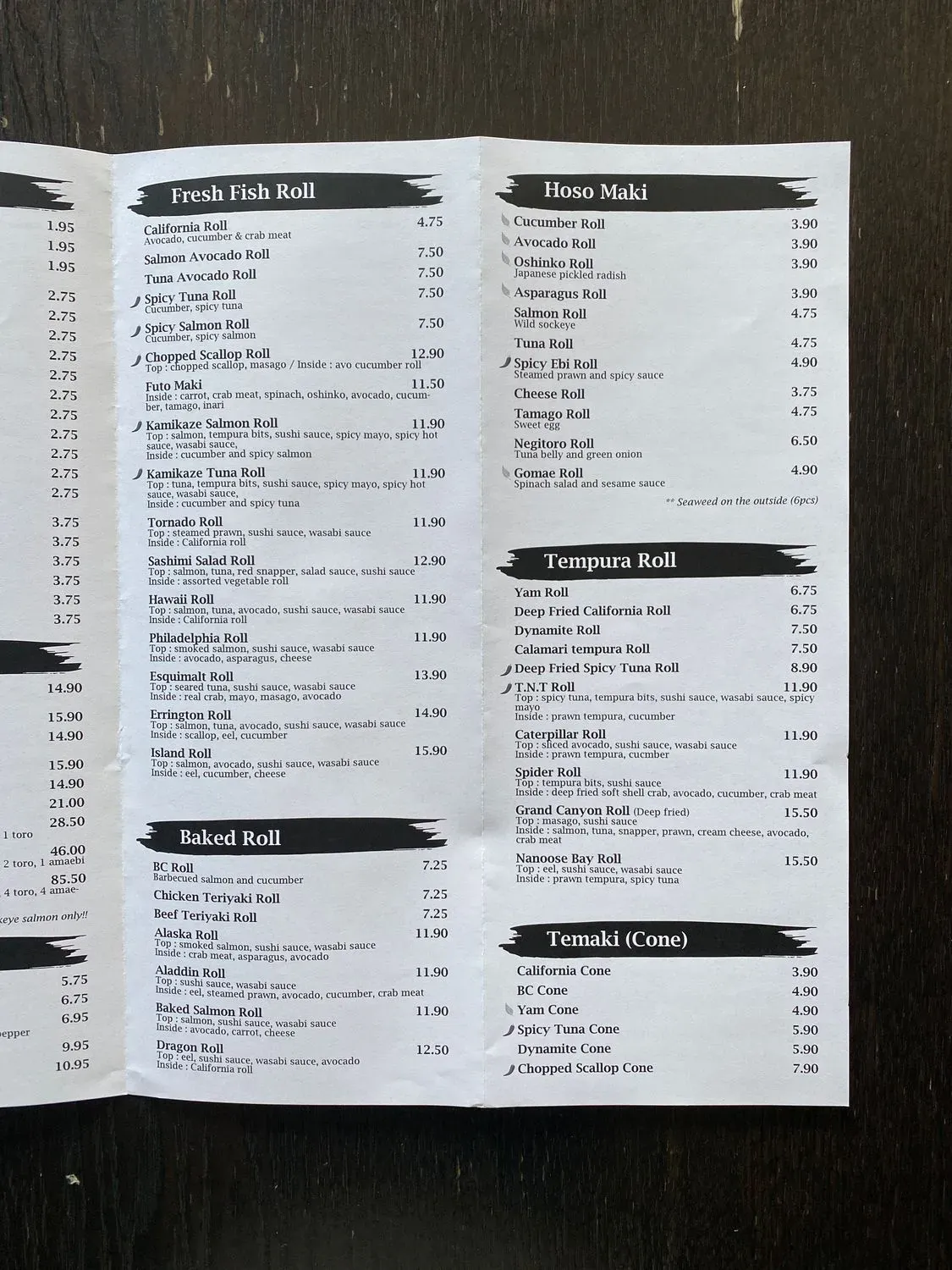 Menu 1