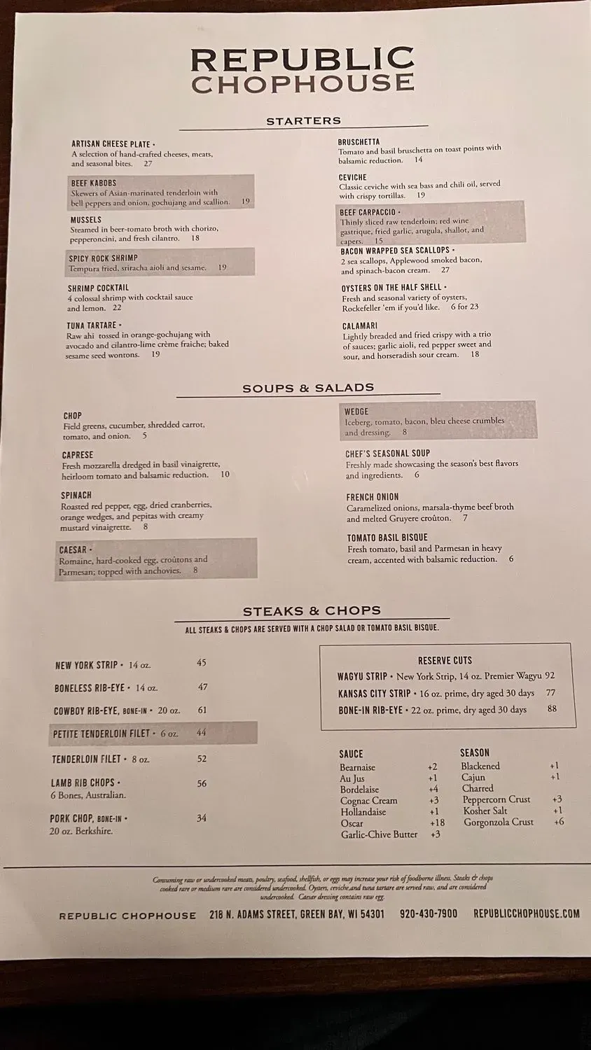 Menu 1