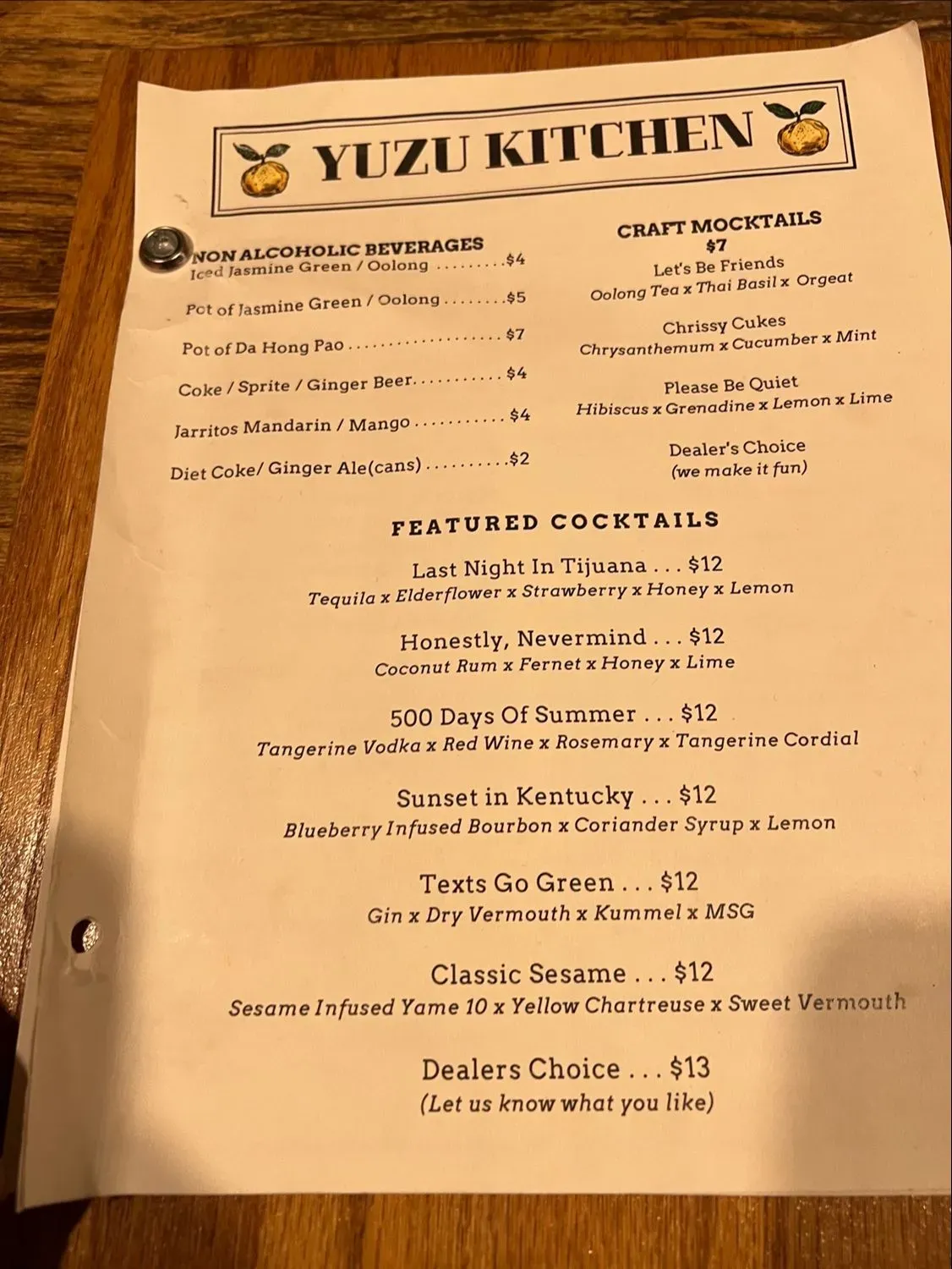 Menu 1