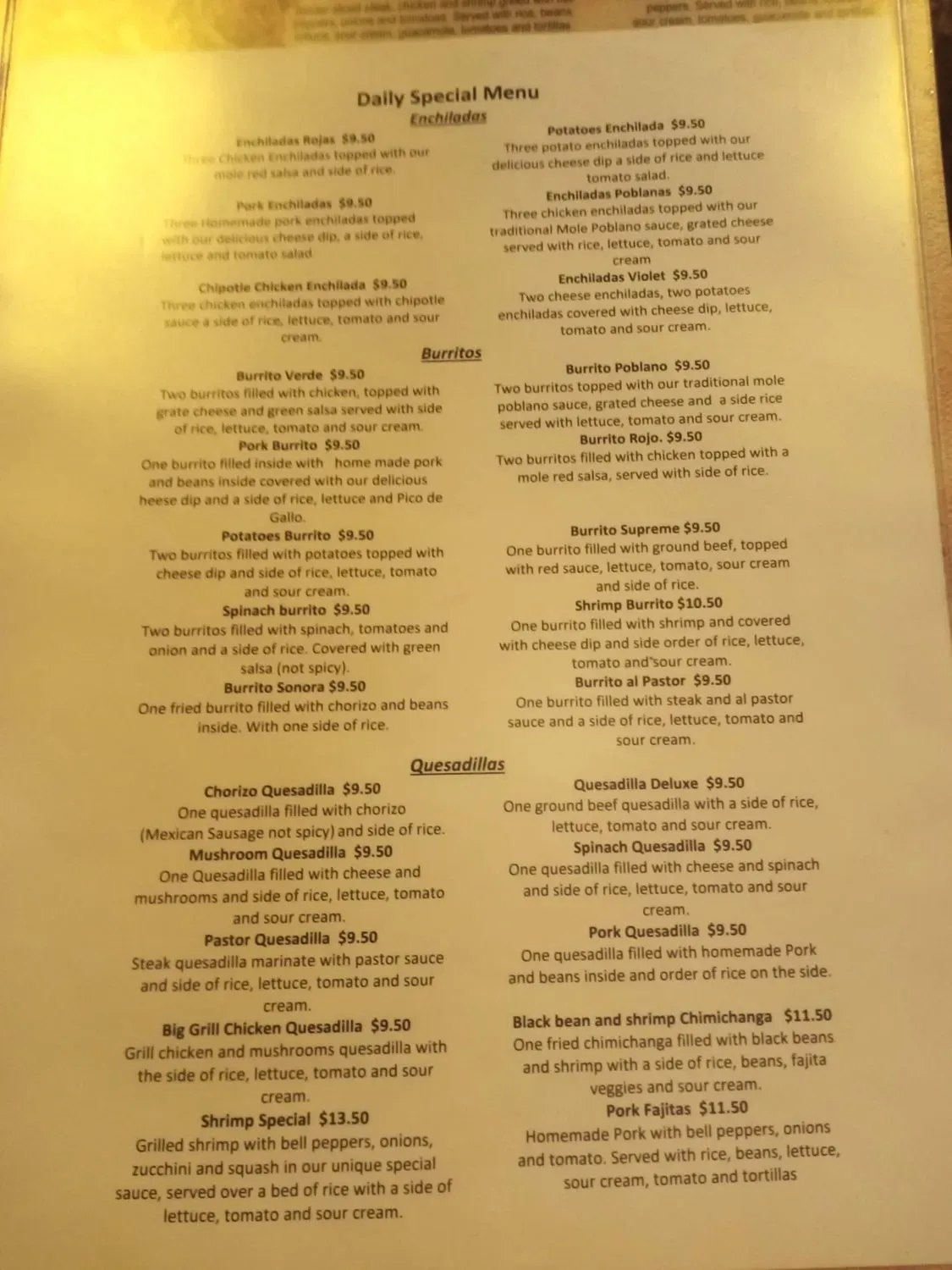 Menu 5