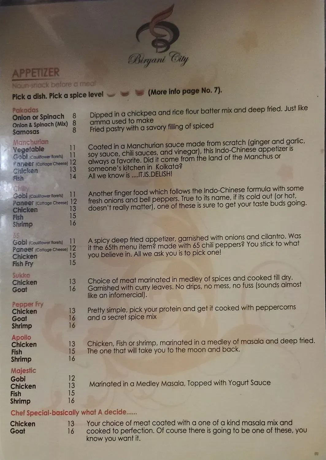 Menu 1