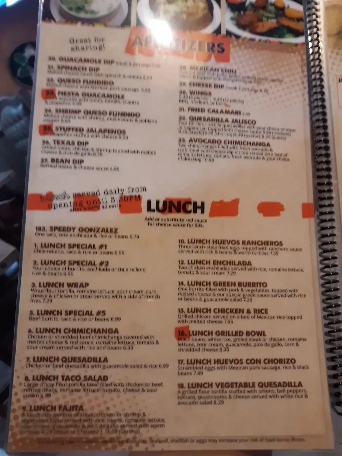 Menu 1