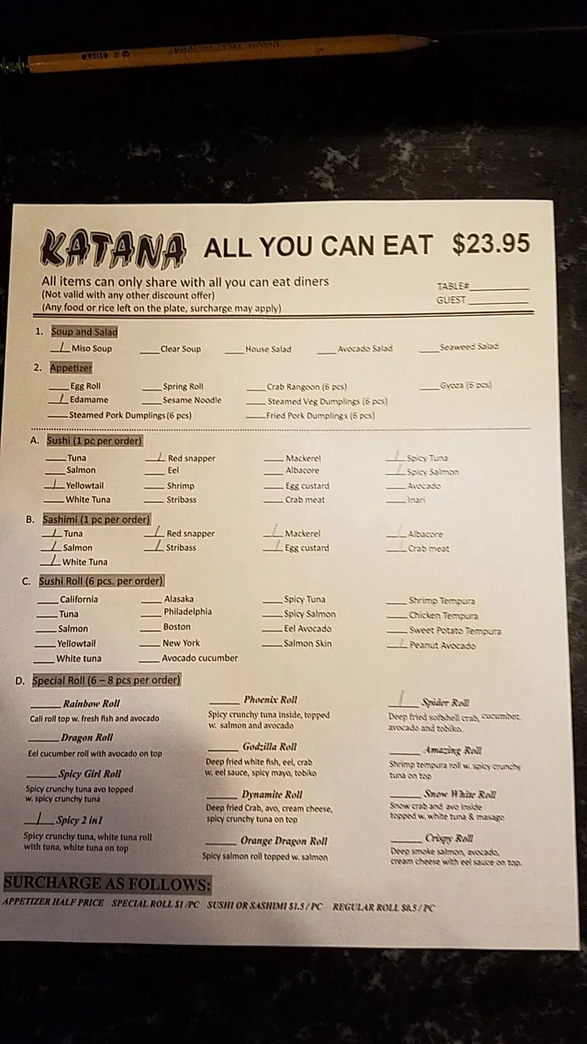 Menu 1