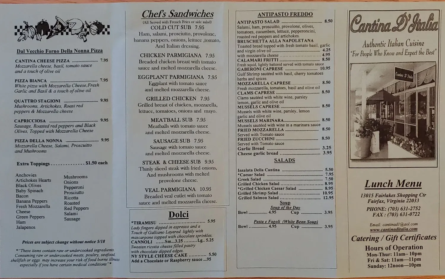 Menu 1