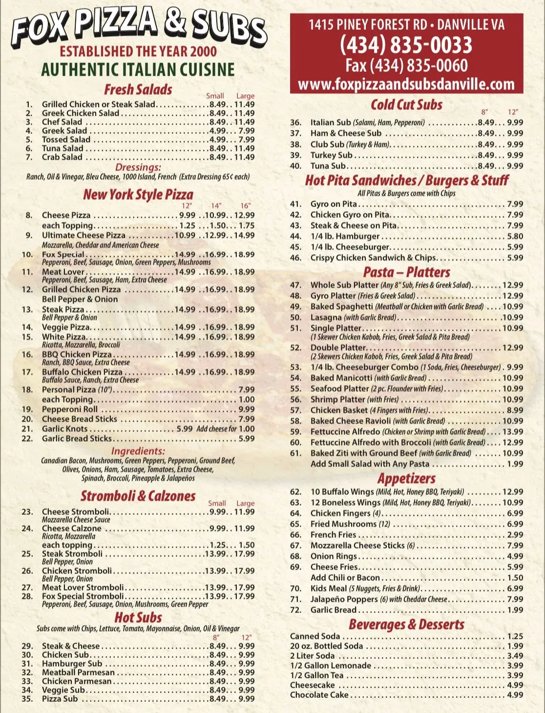 Menu 1