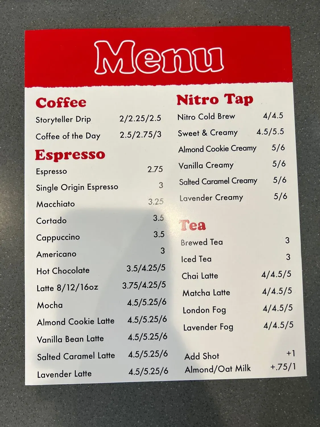 Menu 1