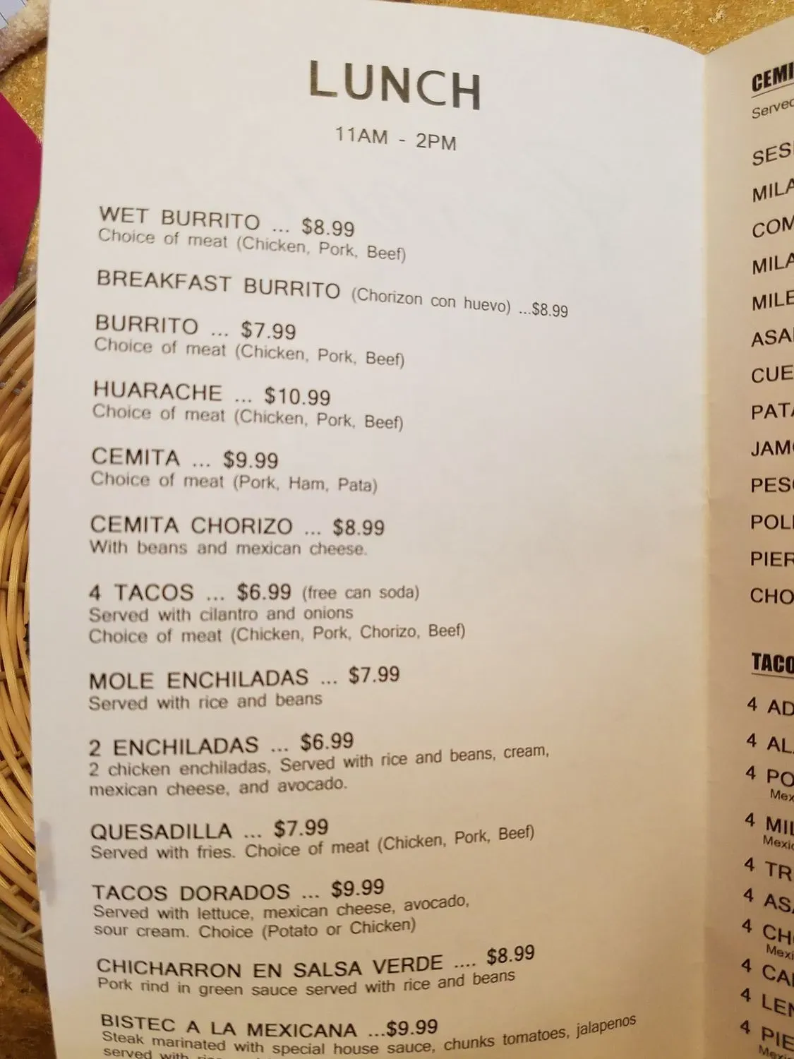 Menu 6