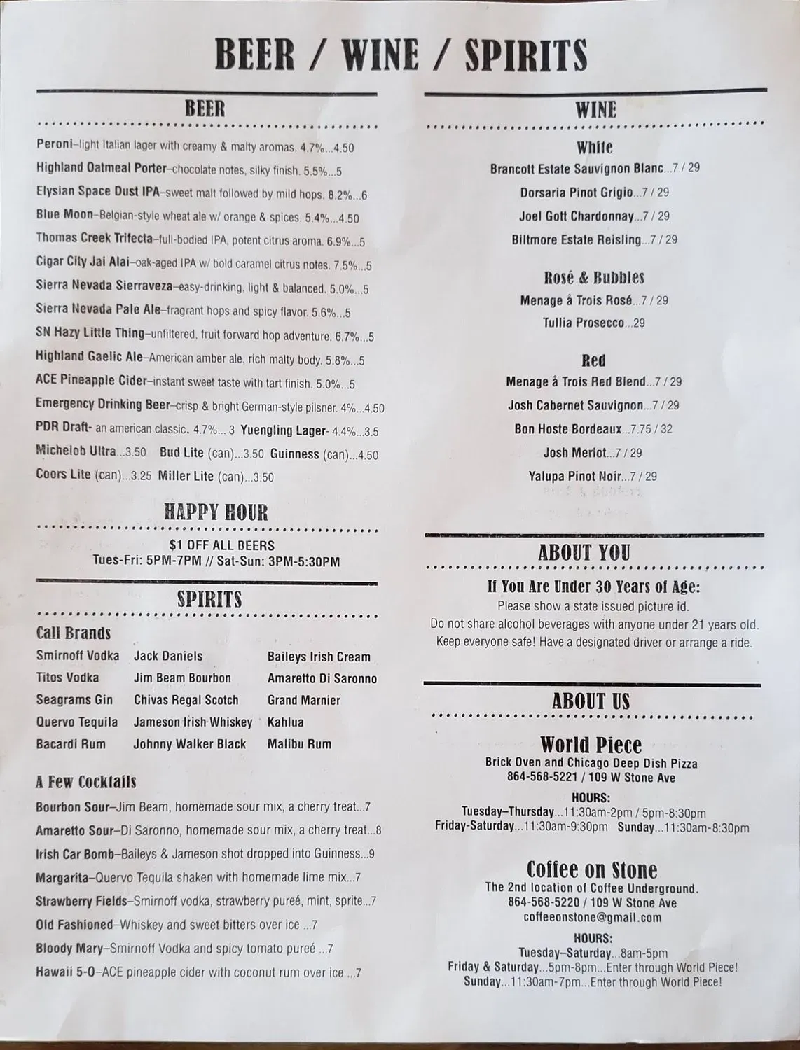 Menu 1