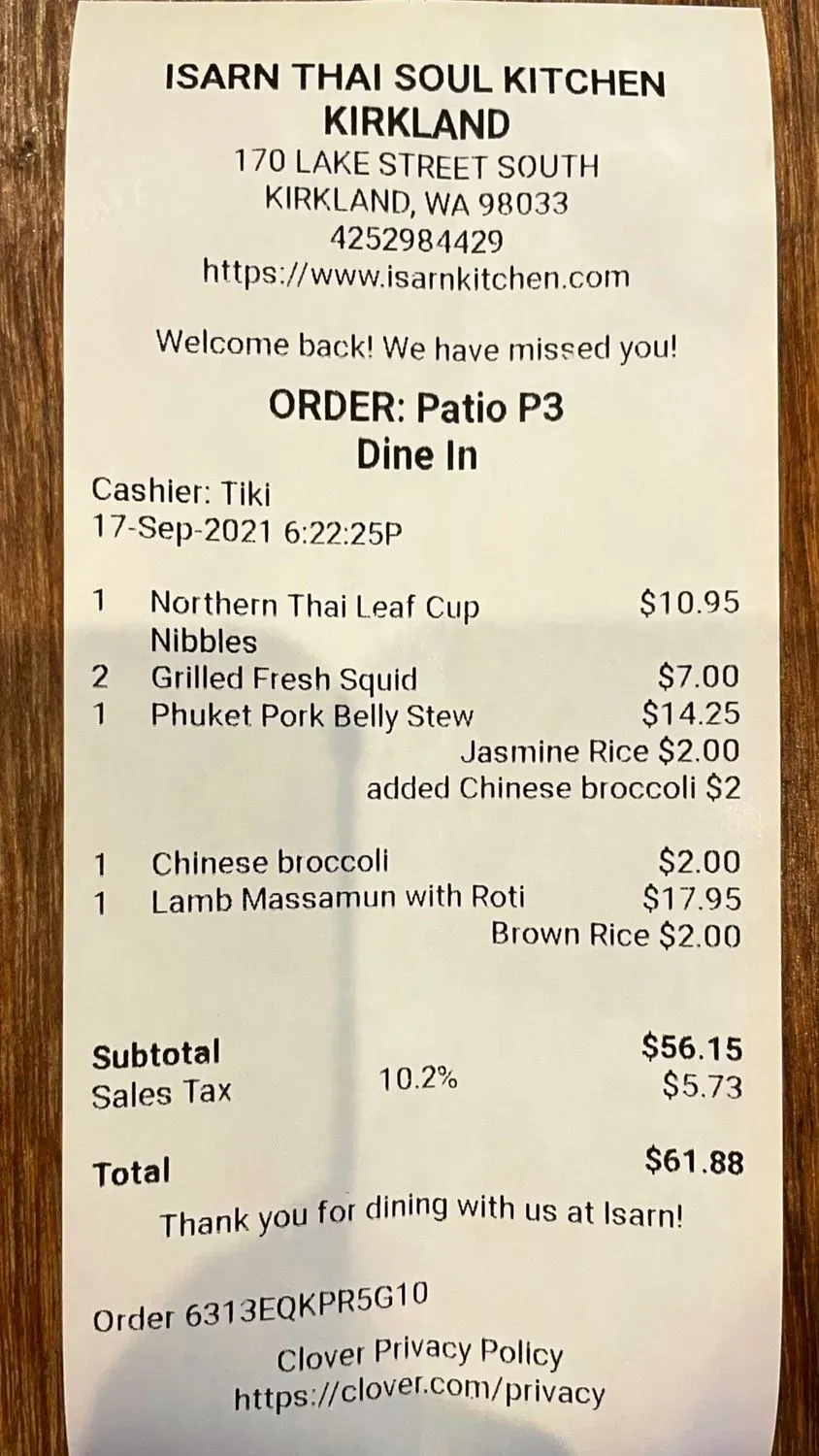 Menu 5