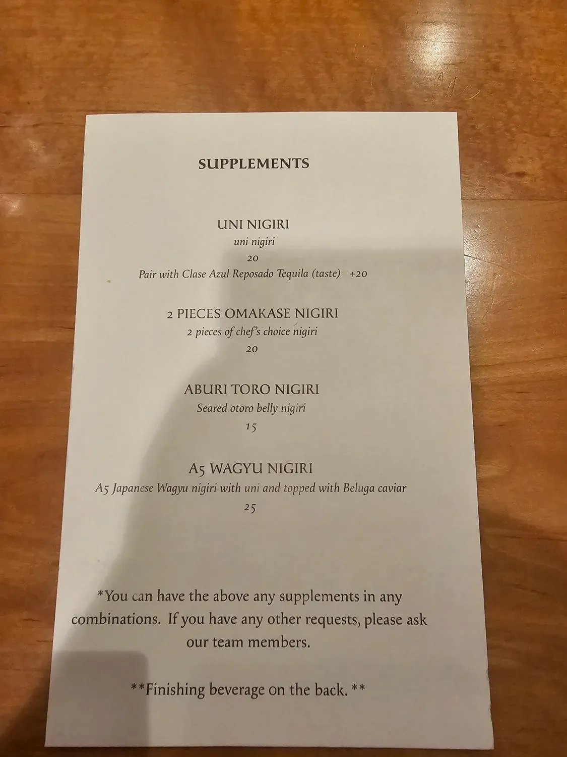 Menu 1